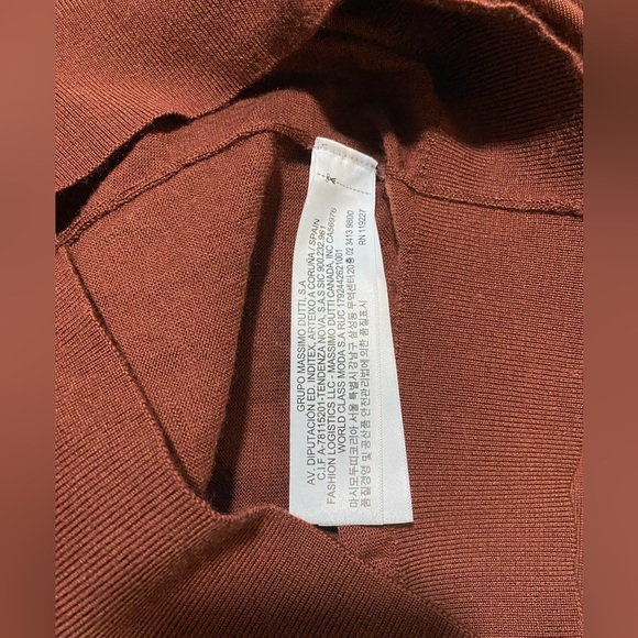 MASSIMO DUTTI MERINO Wool Mock Turtleneck Jersey M Men Warm Sweater - Picture 7 of 15